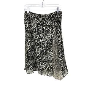 Vintage Nine & Company A-Line Skirt Womens Size 8 Black & Cream Print